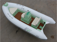 Rancoo – bateau gonflable rigide côtelé en PVC Hypalon, 430cm, coque dure en Aluminium et fibre de verre avec Console centrale, vente en gros