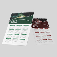 Organisateur Personnel 2025 2026 avec Impression Personnalisée, Calendrier de Bureau Pliant en Papier avec Bloc-Notes Adhésif et Calendrier de Poche de Table