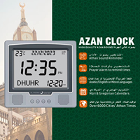 Nouvelle Arrivée 2026 FAJ-115 Horloge de Prière Musulmane Carrée avec Rappel de l'Heure de l'Athan, Alarme de Prière, Horloge de Table Islamique pour Mosquée
