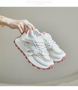 Zapatillas deportivas para caminar y <span class=keywords><strong>tenis</strong></span> a la moda para <span class=keywords><strong>mujer</strong></span>, parte superior de microfibra informal cómoda y resistente al desgaste - Product Image 6