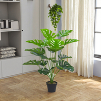 Plante artificielle Monstera Deliciosa, palmier tropical pour plantes succulentes, écologique, résistante aux UV, pour la maison, le jardin, le bureau, le magasin