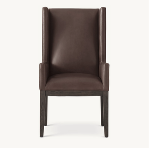 Fauteuil à oreilles contemporain Sassanid OEM des années 1950 Ensemble de salle à manger de luxe américain Fauteuil de salle à manger en cuir Stewart - Product Image 2