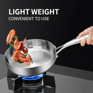 OEM/ODM 20-32Cm Hollow Xử Lý Nhà Hàng Trung Quốc Vòng Sâu Không Dính Chảo Triply 304 Thép Không Gỉ Chảo Không Có Độc Hại - Product Image 6