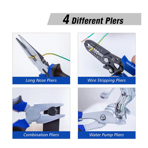 Kit d'outils à main professionnels pour la maison, 228 pièces |   Ensemble <span class=keywords><strong>complet</strong></span> <span class=keywords><strong>de</strong></span> douilles pour quincaillerie |   Boîte à outils robuste pour les réparations et l'entretien à domicile - Product Image 3
