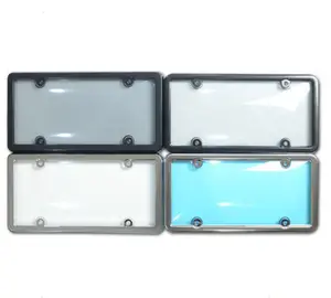 USA size 31*16cm stainless steel and black license plate frame for car custom blank license plates frames