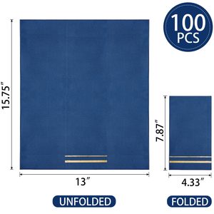 Serviettes de table jetables YunDing en papier avec logo personnalisé, motif doré, en pâte de bois vierge, résistantes à l'eau, qualité supérieure, pour mariage et <span class=keywords><strong>Horeca</strong></span> - Product Image 2