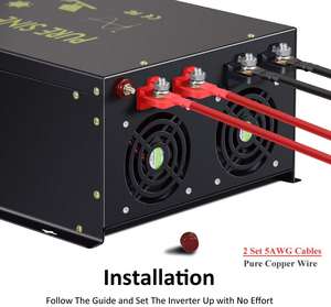 WZRELB अधिकतम निरंतर शक्ति 16000 वाट पीक करने के लिए भारी शुल्क 12V डीसी 120V एसी 60HZ ट्रक/आर. वी. शुद्ध साइन लहर औंधा 8000 वाट - Product Image 2