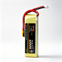 Batterie LiPo TCB améliorée 2600mAh 2S-6S 8S 7.4V-29.6V 25C 35C 45C 60C à décharge rapide pour modèles RC (avions, voitures, bateaux, jouets)