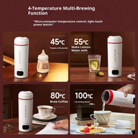 Hervidor Eléctrico Portátil USB de 500 ml para Oficina y Viajes, Mini Hervidor con Control Digital de Temperatura, Acero Inoxidable, Uso Doméstico K001