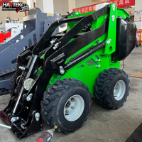 Mini-chargeuse compacte sur roues à commande manuelle, petite, à prix compétitif, directement de l'usine