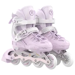 专业溜冰鞋Pu + 铝自平衡电动溜冰鞋安全4轮儿童轻便溜冰鞋