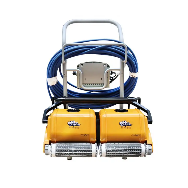 Dolphin-Robot aspirador automático de 2x2 para piscina, aspiradora con carrito de limpieza de lujo