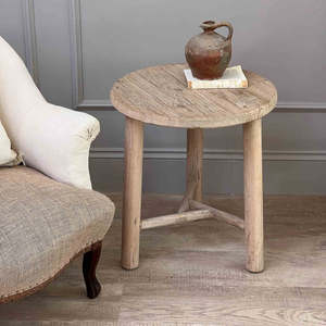 Modern Reclaimed Wood Side <b>Table</b> Solid Wood Nightstands Handcrafted Convertible Home Furniture Bedroom Living Room Outdoor KAMAL - Product Image 5