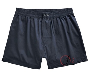 Мужские трусы-боксеры из египетского хлопка: дышащие, влагоотводящие, экологичные, с двойной застежкой на пуговицы и модным поясом - Product Image 1