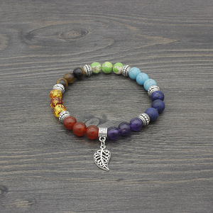 Csja — Bracelet de guérison des 7 Chakras pour hommes et femmes, bijou élastique, perles de Yoga, accessoire de méditation, ST051 - Product Image 3