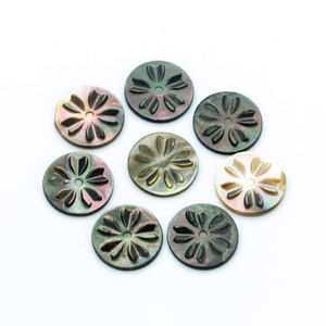 <span class=keywords><strong>Perle</strong></span> naturelle en forme de tournesol, couleur noire, perles en pierre précieuse, en vrac, personnalisées - Product Image 1