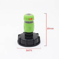 Adaptateur durable pour réservoir IBC, raccord rapide pour tuyau d'arrosage, filetage grossier S60x6, pour réservoir d'eau de 1000L, irrigation