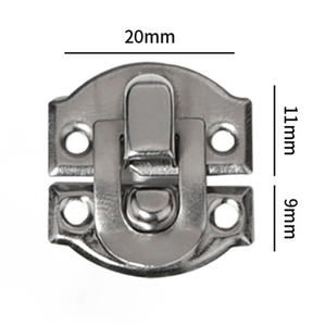 Loquet de serrure en laiton antique de haute qualité pour boîte en bois, 28*26mm, style mode - Product Image 2