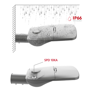 Lámparas LED de Calle de 40W-200W AC, Aleación de Aluminio, IP66, Certificación CE, Luz Blanca Cálida/Fría, Regulable, Inteligente, para Exteriores - Product Image 4