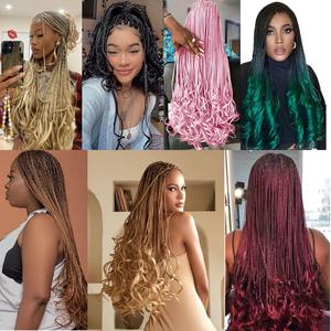 JINRUILI Crochet sintetico treccia dei capelli a spirale riccia francese onda Yaki Pony stile <span class=keywords><strong>Afro</strong></span> crespo capelli per la donna - Product Image 5