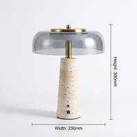 Lampe de table LED portable rechargeable de style Wabi-Sabi, design luxueux, commande tactile, fonction sans fil, travertin