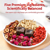 Sachets de thé bien-être au gingembre et au sucre roux, marque privée OEM, substitut de thé aux dattes rouges et aux baies de goji, ingrédients naturels
