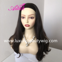 Harga grosir pabrik Qingdao tanpa diproses rambut kutikula Virgin Rusia gelombang tubuh pita tersedia Wig musim gugur