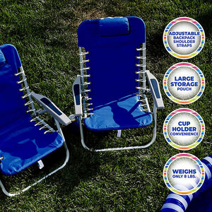 Silla Reclinable Plegable Portátil de Alta Calidad y Comodidad, Ajustable en 4 Posiciones, Tela 600D, para Playa y Pesca - Product Image 6