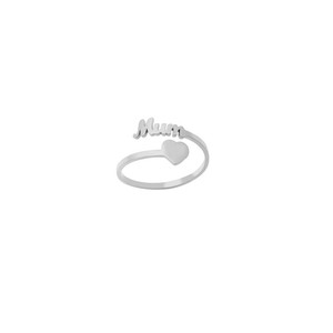 Mother's Day Gift Stainless Steel Heart <strong>Mum</strong> Open <strong>Rings</strong> Rose <strong>Gold</strong> Plated Adjustable Words <strong>MUM</strong> Steel <strong>Ring</strong> - Product Image 5