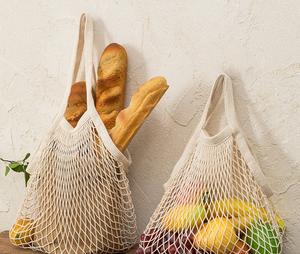 Toptan toplu pamuk depolama örgü çanta özel LOGO pamuk <span class=keywords><strong>Net</strong></span> ToteShopping çanta örgü Tote çanta - Product Image 5