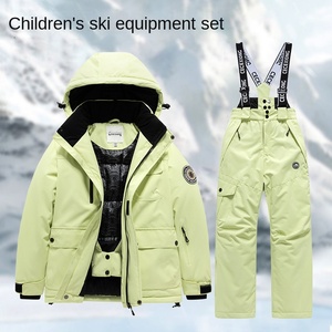 Combinaison <span class=keywords><strong>de</strong></span> <span class=keywords><strong>ski</strong></span> d'hiver pour enfants pour garçons et filles, chaude, respirante, imperméable et coupe-vent, fermeture à glissière, veste <span class=keywords><strong>de</strong></span> <span class=keywords><strong>ski</strong></span> avec pantalon - Product Image 2
