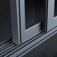Ventana Corredera de Aluminio de Reemplazo, Instalación Rápida, Doble Acristalamiento, Rotura Térmica, Horizontal