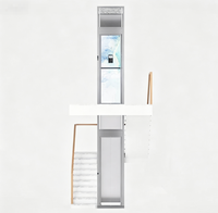 Ascenseur panoramique à traction certifié CE pour maison, capacité 400 kg, pour maisons de 2 à 6 étages