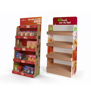 Display kardus kopi Supermarket daur ulang promosi kustom - Product Image 4