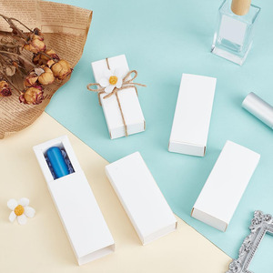 Cassetto di carta pieghevole bianco scatole regalo Kraft campioni di rossetti per feste Mini scatole di profumo fatte a mano - Product Image 4