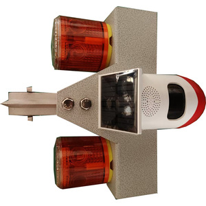 Luz de Advertencia LED JD65 con Energía Solar, IP65, Luz Intermitente Roja para Señales de Tráfico - Product Image 3
