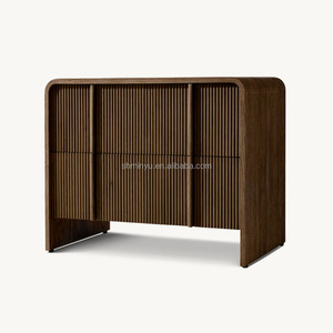 French <strong>High</strong> Quality Solid Oak Wood Bedroom Furniture Nightstands With 2 Drawers <strong>Bedside</strong> <strong>Table</strong> - Product Image 2
