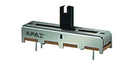 Double fader coulissant droit pour Soundcraft EFX8, potentiomètre 60mm A10K A10Kx2, poignée 6cm, interrupteur 15mm