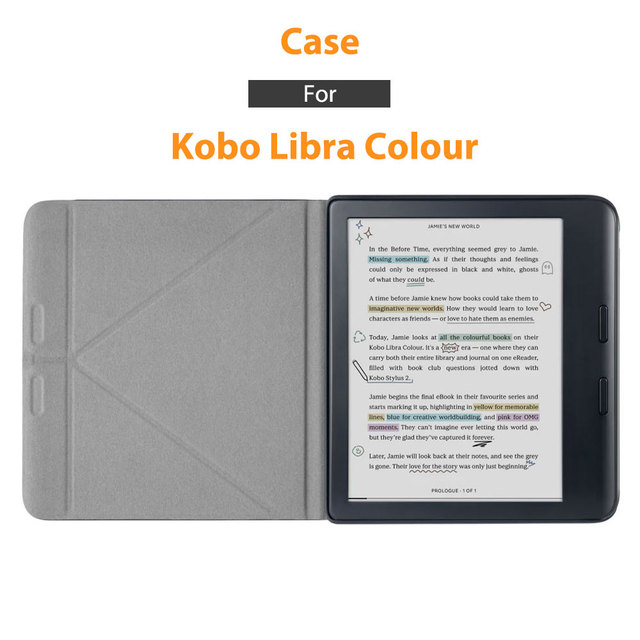 Foldable Leather Case for Kobo Libra Clara Colour Elipsa 2E 2 Hd Sage 7 Inch E Reader Ebook Tablet Ereader Pbk156 Laudtec