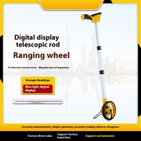 Haute précision affichage numérique roue de mesure électronique compteur de distance portable dispositif de mesure de route roue d'acre pour métrique