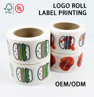 Autocollants de logo autocollants en rouleau personnalisés, étiquettes en vinyle imperméables pour bouteilles et emballages, étiquettes de produits commerciaux