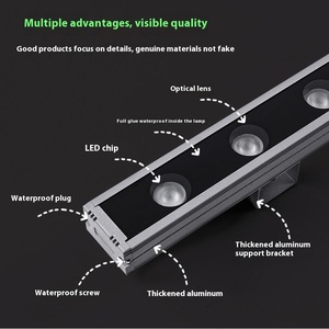 Lampe murale LED en alliage d'aluminium, étanche IP65, pour extérieur, éclairage linéaire, intensité réglable, pour les communautés résidentielles - Product Image 5