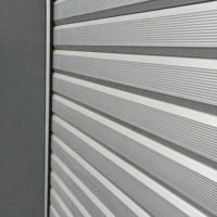 Serrure de porte à enroulement commerciale coupe-vent en aluminium et acier inoxydable pour entrepôt