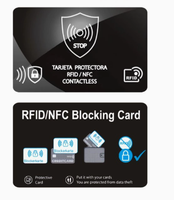 RFID Blocking Card Anti-theft RFID Signal Blocker Card Waterproof & Weatherproof Business Card for Hotel Use