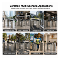 Portillon tournant automatique à prix d'usine en acier inoxydable 304 avec lecteur RFID pour système de contrôle d'accès de sécurité