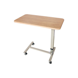 Hydraulic Height Adjustable Bedside <b>Table</b> <b>With</b> Casters For Hospital Nursing Care - Product Image 2