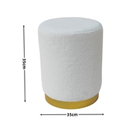 Chaises de bonne qualité Bailey tabouret pouf en métal doré tabourets pouf rembourré en velours d'acier inoxydable pouf pouf