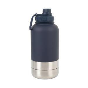 Mangkuk pemberi makan hewan peliharaan portabel, <span class=keywords><strong>Bot</strong></span> air anjing luar ruangan Stainless Steel logo kustom 2 in 1 gaya 32oz - Product Image 2