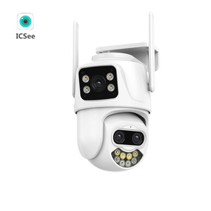Caméra sans fil ICSee à double objectif 9MP, étanche IP68, surveillance extérieure avec zoom 8X et audio bidirectionnel - Product Image 1