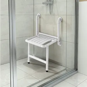 كرسي استحمام للمعاقين قابل للطي من الفولاذ المقاوم للصدأ، كرسي استحمام مساعد للصحة مع مسند للظهر لحمامات المسنين ذوي الاحتياجات الخاصة